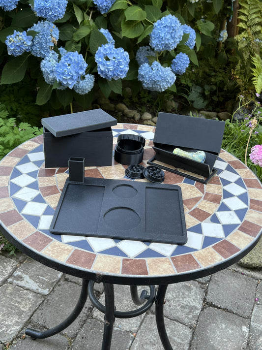 Deluxe Cannabis Relaxation Station Rolling Tray Package