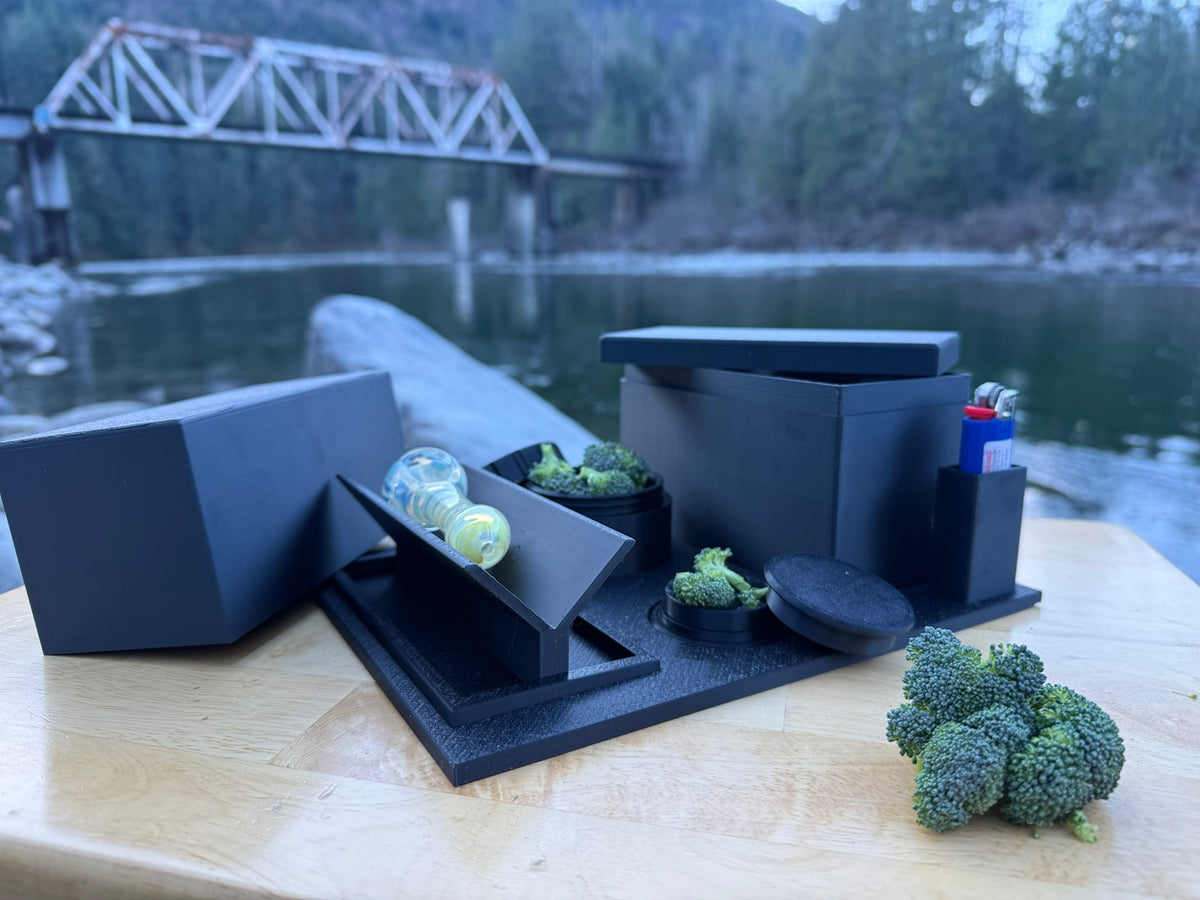 Deluxe Cannabis Relaxation Station Rolling Tray Package