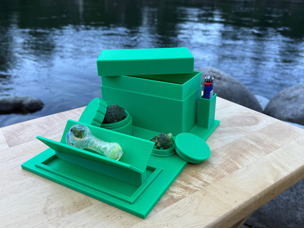 Deluxe Cannabis Relaxation Station Rolling Tray Package