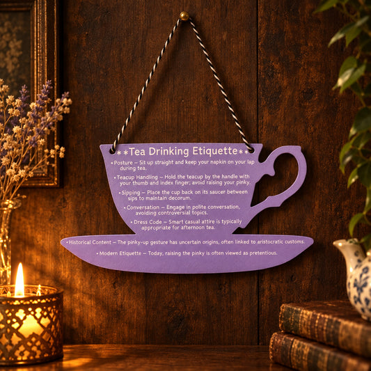 Rules For Tea Drinking Etiquette Plaque